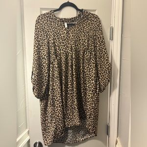 Babydoll Style leopard Dress